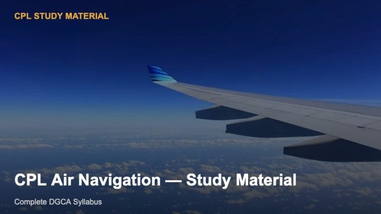 CPL Air Navigation — Study Material