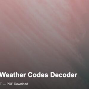 Aviation Weather Codes Decoder — METAR/TAF/SIGMET (PDF)